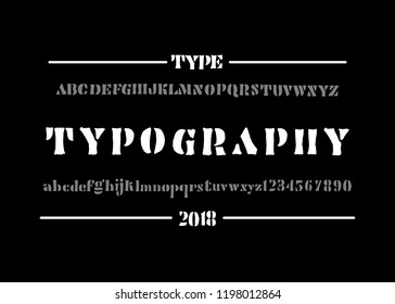Old font. Hand drawn type face. Vector typography illustration. Alphabet design for logo, lettering and prints.