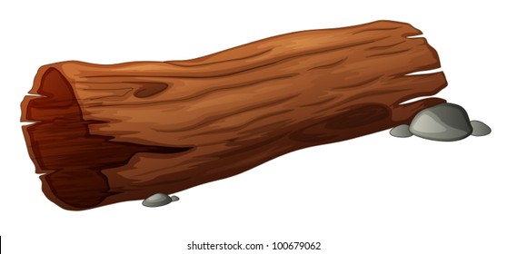 Old forest log design element