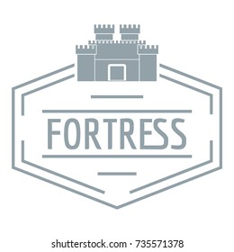 Old fortress logo. Simple illustration of old fortress vector logo for web