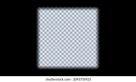 Old frame cinematic on a transparent background. Vintage video effect. Vector illustration.