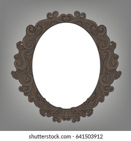 Old frame with empty space for your text input, photo, image. vintage background.