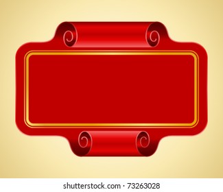 Old frame from scroll paper vector background. Eps 10.