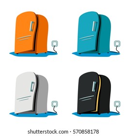 old fridges set 