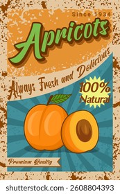 Old Fruit Market Posters Vintage Apricots Advertisement