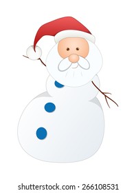 Old Funny Snowman Character