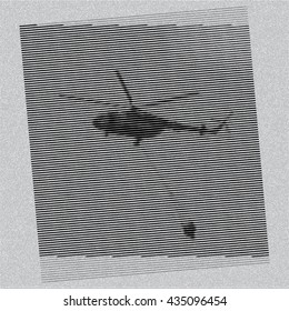 Old fuzzy photo of a military aircraft. Illustration for RPG games, strategies and any other design needs