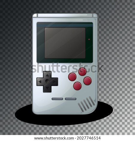 Old gadget game boy isolated on transparent background illustration
