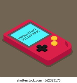 Old Gadget. Isometric flat vector. EPS10