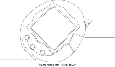 Old game linear style sign for mobile concept, web design and modern games. Gamepad outline vector icon. Symbol, logo illustration. Vector graphics
