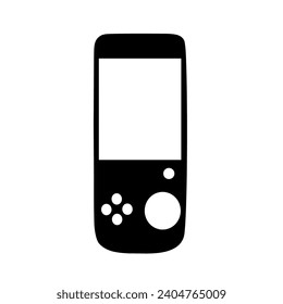 Old gameboy vector icon illustration