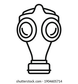 Old gas mask icon. Outline old gas mask vector icon for web design isolated on white background
