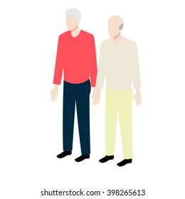 Old gay isometric couple