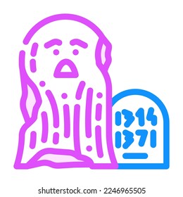old ghost color icon vector. old ghost sign. isolated symbol illustration