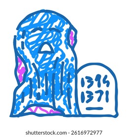 old ghost doodle icon sketch vector. old ghost sign. isolated symbol illustration
