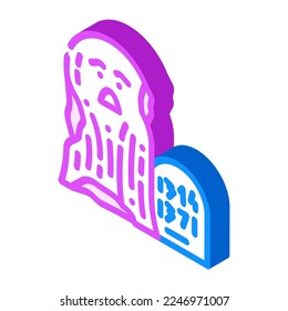 old ghost isometric icon vector. old ghost sign. isolated symbol illustration