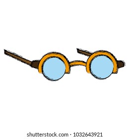 Old glasses isolated