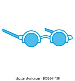 Old glasses isolated