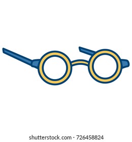 Old glasses isolated