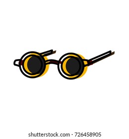 Old glasses isolated