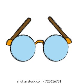 Old glasses isolated