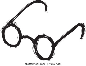 old glasses with round lenses
