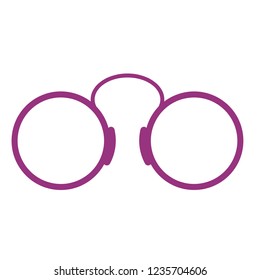 Old glasses vector icon isolated on white background