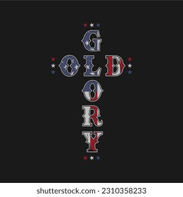 Old Glory Cross Logo Concept