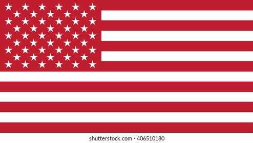 Old Glory Red USA flag - isolated vector