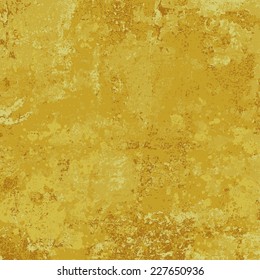 Old gold paint texture, abstract vector background