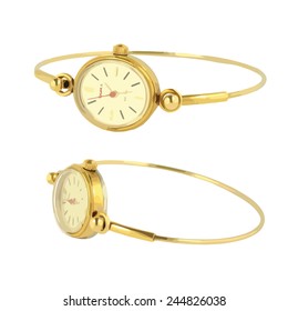 old gold watch vector