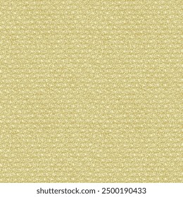 Old golden fabric of flax or hemp with knots or bumps from one place to another. Rough textile background. Seamless pattern. Abstract vector.