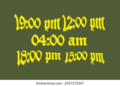 Old gothic time slogan print with ancient font text vector illustration for fashion and poster print