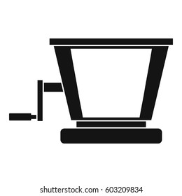 Old grape juicer icon. Simple illustration of old grape juicer vector icon for web