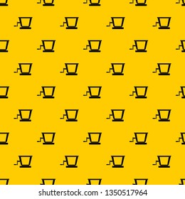 Old grape juicer pattern seamless vector repeat geometric yellow for any design