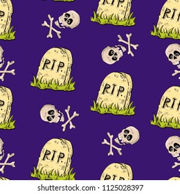 Old gravestone halloween word.