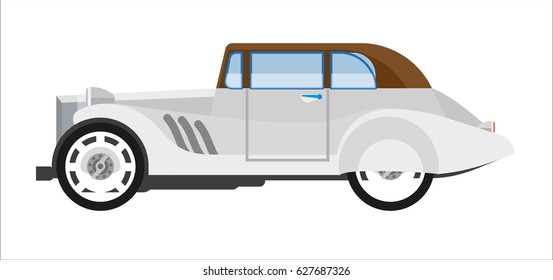 Old gray colored elegant car