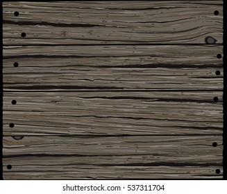 Old gray rough horizontal wooden board texture background in grunge style