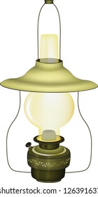 Old green lamp