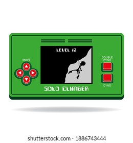 An old green video game with climbing game