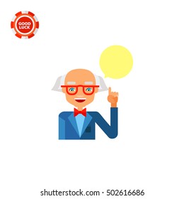 Old Grey-haired Professor Icon