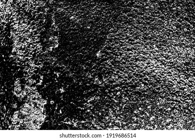 Textura vectorial en blanco y negro de una capa de hierro grueso y oxidado. Deep pits sobre la superficie accidentada de la placa de acero. Estructura rígida destruida para el fondo de diseño 3D