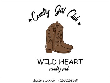 Old Gringo cowboy boots vector western quote lettering positive hand drawn design