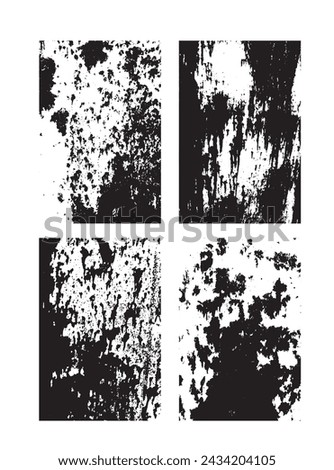 Old Grudge Rusty Metal Surface Set. Backgrounds and design elements concept vector