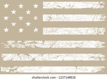 Old grunge American flag