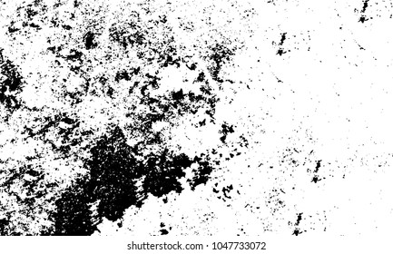Old grunge background of black and white. Dark monochrome texture. Vector pattern of cracks, mud, chips, scuffs