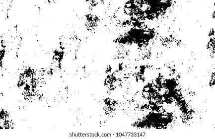 Old grunge background of black and white. Dark monochrome texture. Vector pattern of cracks, mud, chips, scuffs