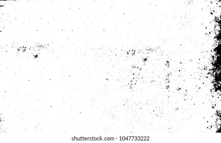 Old grunge background of black and white. Dark monochrome texture. Vector pattern of cracks, mud, chips, scuffs