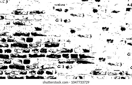 Old grunge background of black and white. Dark monochrome texture. Vector pattern of cracks, mud, chips, scuffs