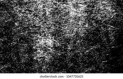 Old grunge background of black and white. Dark monochrome texture. Vector pattern of cracks, mud, chips, scuffs