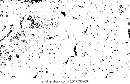 Old grunge background of black and white. Dark monochrome texture. Vector pattern of cracks, mud, chips, scuffs